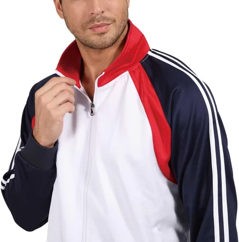 Vista 4 de Sun Lorence Conjunto deportivo deportivo para hombre casual con cremallera completa para correr