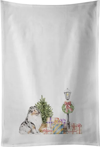 Vista 24 de Caroline's Treasures CK8100WTKT - Juego de 2 toallas de cocina con diseño de bulldog francés con diseño de país de las maravillas navideñas