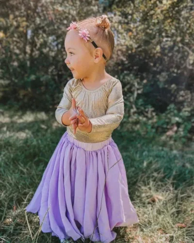 Vista 3 de Bailey's Blossoms Maillot básico de manga larga para bebés y niñas pequeñas