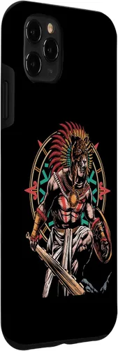 Vista 3 de Funda para iPhone 11 Pro Max Aztec Jaguar Ancient Warrior Native Mexican Mythology Case