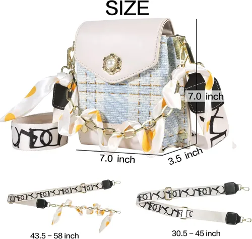 Vista 3 de Pequeñas bolsas cruzadas para teléfono celular, cartera con ranuras para tarjetas para mujer, compatible con iPhone 14 Pro Max XR Galaxy A53