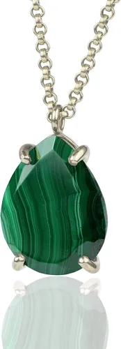 Vista 5 de Statement Malachite Necklace - 14k Gold Filled Necklace Jewelry for Fashion - Custom Jewelry, Handmade Layering Necklaces - Natural Gemstone