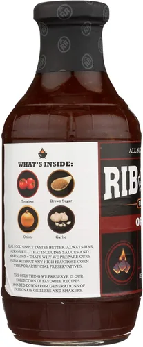 Vista 5 de Rib Rack Salsa BBQ Original 19 Oz (Paquete de 2)