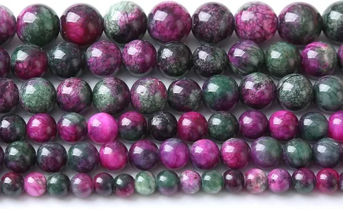 Vista 189 de 100 cuentas de piedra multicolor natural de 0.236 pulgadas (0.236 in), cuentas espaciadoras sueltas redondas para hacer pulseras, collares, aretes