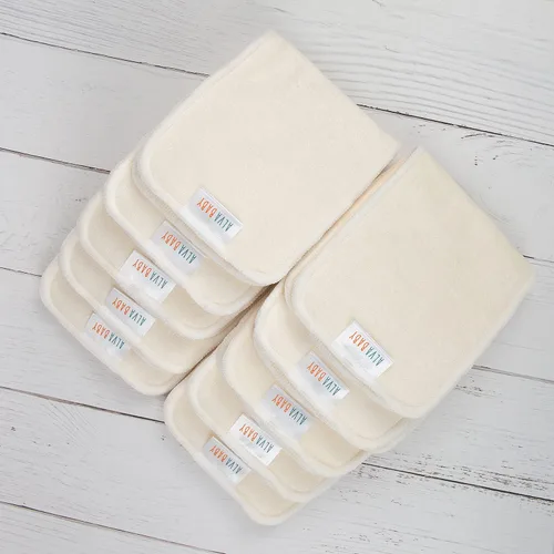 Vista 6 de Alvababy - 12 unidades de insertos para pañales de tela - Insertos súper suaves de 4 capas para pañales y fundas