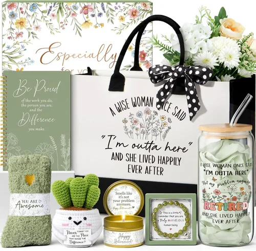 Vista 17 de Regalos de cumpleaños de Navidad para mujeres, cestas de regalo de cuidado
