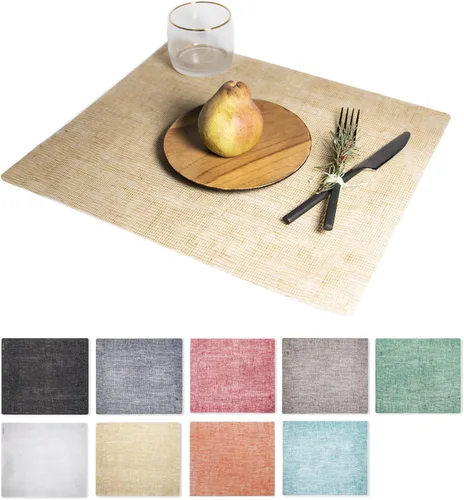Vista 34 de Modern-Twist Mantel individual rectangular de silicona de 14 x 16 pulgadas, 100% silicona de grado alimenticio, estampado Asawa en niveles, paquete