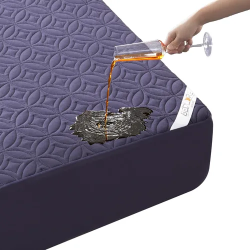 Vista 7 de BEDLORE Protector de colchón impermeable, protector de colchón de tamaño individual con bolsillo profundo de 6 a 15 pulgadas de profundidad, suave