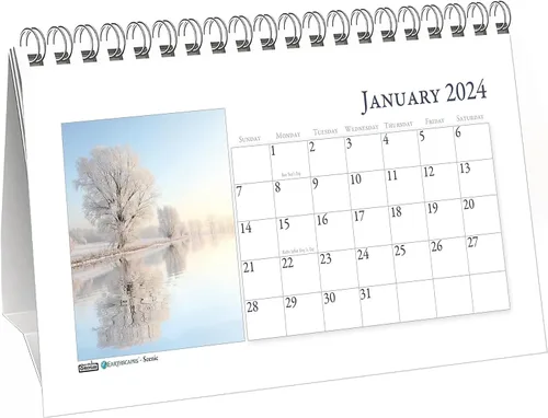 Vista 7 de House of Doolittle Calendario mensual de tienda de campaña de escritorio 2024, Bar Harbor, 7 x 4.25 pulgadas, enero a diciembre (HOD3679-24)