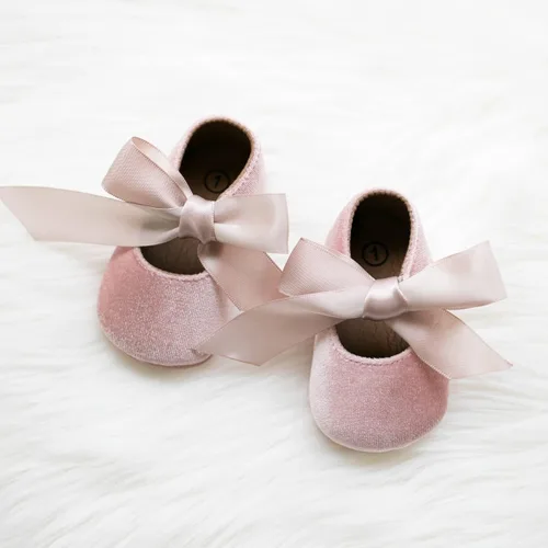 Vista 5 de Morbido - Zapatos planos Mary Jane para bebés y niñas, suela suave antideslizante con nudo de lazo, zapatos de vestir de princesa para boda