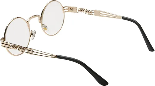 Vista 51 de Dollger Gafas de sol redondas Steampunk con marco de metal