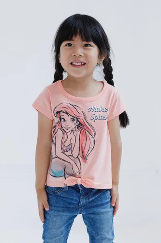 Vista 3 de Disney Classics - Paquete de 2 camisetas sin botones para niñas pequeñas y grandes (2T - 18-20)