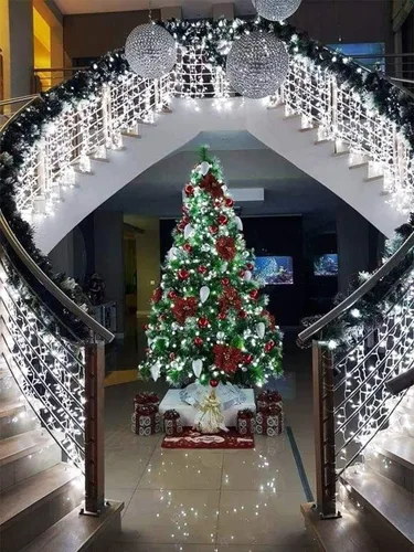 Vista 6 de Toodour Luces de Carámbanos de Navidad para Exteriores, 360 LED 29.5 pies 8 Modos Luces de Hada de Carámbanos en Cadena con 60 Gotas, Luces LED