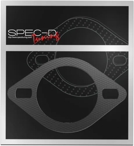 Vista 7 de Spec-D Tuning 2,5 "aluminio de escape de cabeza abajo tubo colector colector brida junta 2 pernos