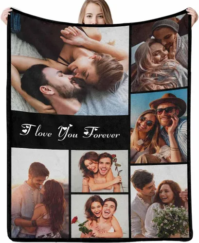 Vista 14 de Regalos para papá, manta de regalo personalizada con imagen, manta personalizada para el Día del Padre con foto, manta personalizada de cumpleaños