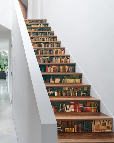 Vista 7 de FLFK Calcomanías para escaleras - Adhesivos para escaleras, Calcomanías autoadhesivas para escalones de Sunrise Coast, para decoración del hogar