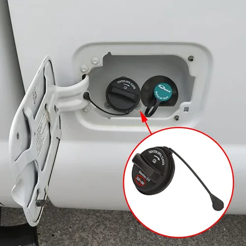 Vista 2 de Tapa de llenado del depósito de combustible, tapa de gasolina compatible con Ford F250 F350 F450 F550 Super Duty 2004-2007, Ford F150 2005-2011