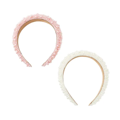 Vista 6 de Glamlily Diademas de cristal – Accesorios para el cabello cómodos durante todo el día – Glam Crystal & Pearl Diadema – Accesorios versátiles de moda