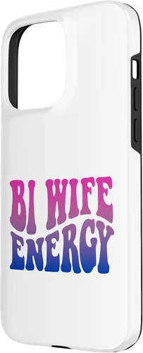 Vista 2 de iPhone 15 Pro Max Bi Wife Energy Bisexual Pride Bisexual Flag Retro Vintage Case