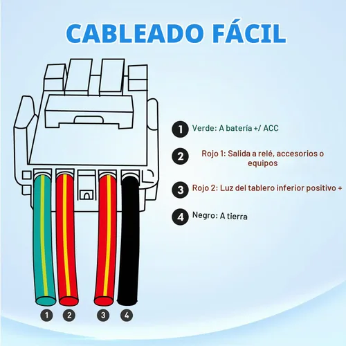 Vista 7 de Nilight Interruptor de Botón de Luces Auxiliares 12V Encendido/Apagado con Kit de Cable Conector 1.54" x 0.83" Repuesto para Toyota Tacoma Tundra