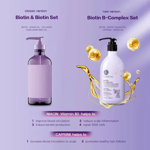 Vista 2 de Luseta B-Complex - Set de champú y acondicionador con mascarilla para el cabello