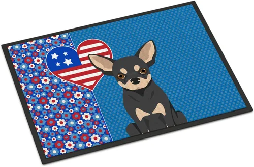Vista 185 de Caroline's Treasures WDK5119JMAT Airedale Terrier USA - Tapete para interiores o exteriores, 24 x 36 pulgadas, tapete para puerta delantera
