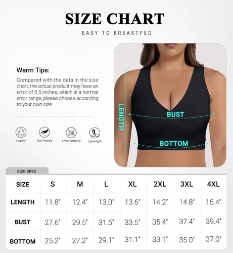 Vista 6 de Bralette cómodo de espalda cruzada para mujer, 5