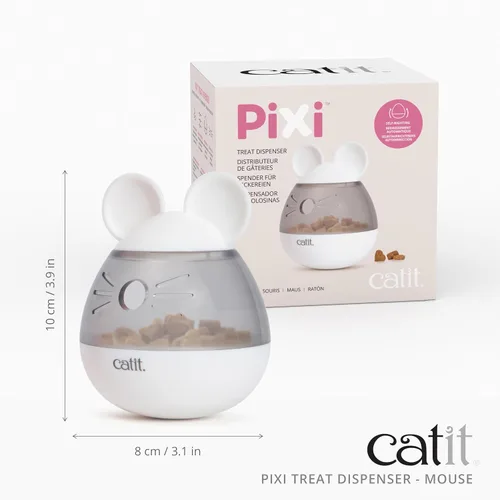 Vista 3 de Catit PIXI - Dispensador de golosinas, juguete interactivo para gatos, ratón