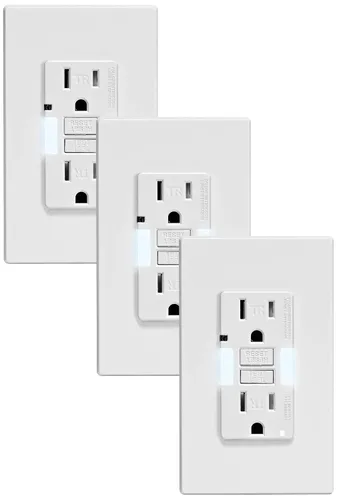 Vista 41 de Leviton SmartlockPro Interruptor con enchufe de doble polo receptáculo, AFTR1-E, 120.0 volts