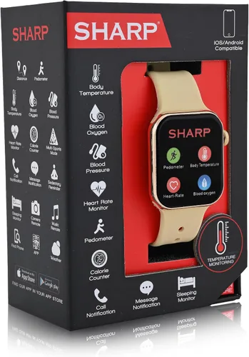 Vista 2 de Sharp - Relojes inteligentes para hombres, relojes inteligentes para mujer, reloj de seguimiento de actividad compatible con Android, iOS, Samsung