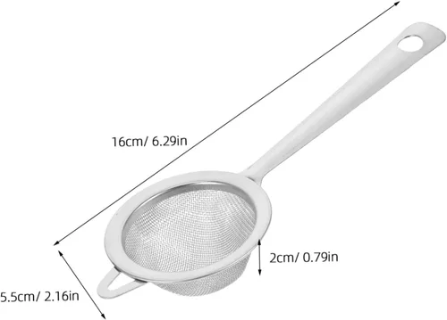 Vista 2 de Colador de acero inoxidable Colador de malla de té Colador de cocina Colador de tamiz de cocina Cuchara ranurada Manchador de acero inoxidable