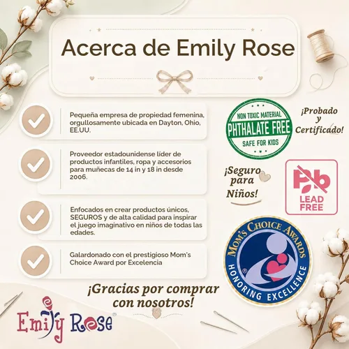 Vista 8 de Emily Rose Forma de maniquí de muñeca de 18 pulgadas, relleno 100% de algodón para coser y exhibir, compatible con ropa para muñecas American Girl