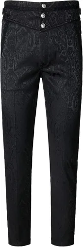 Vista 2 de VATPAVE - Pantalones góticos para hombre, pantalones de disfraz steampunk victorianos