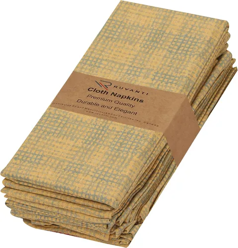 Vista 20 de Ruvanti - Servilletas de tela, paquete de 6, 45x45 centímetros, 100% algodón, lavables, suaves y absorbentes, perfectas para bodas, cenas de Belleza
