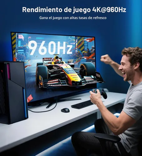 Vista 3 de Cable Matters [Certificado VESA] Cable DisplayPort 2.1 de 80 Gbps, 3.3 pies