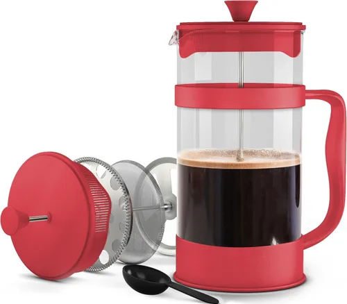 Vista 16 de Utopia Kitchen French Press - Cafetera de café expreso y té con filtros triples, émbolo de acero inoxidable y vidrio de borosilicato resistente al