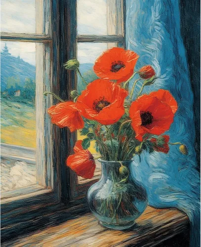 Vista 24 de Tucocoo Pintura de girasoles para ventana por números para adultos, kits de pintura al óleo digital sobre lienzo con pinceles y pigmento acrílico