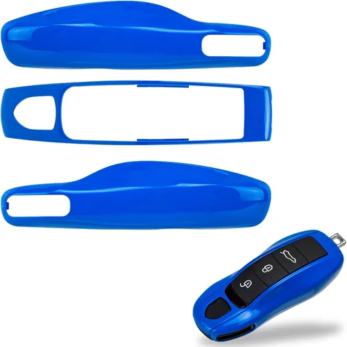 Vista 34 de Funda de llavero pintada de 3 piezas de repuesto - Compatible con llavero Porsche, MK1 (Gris Ágata)