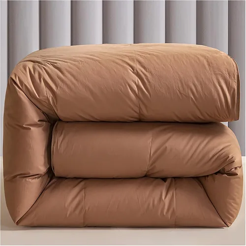 Vista 9 de ZTGL Lujoso edredón acolchado de plumas de ganso blanco, funda de 100% algodón, hipoalergénica, edredón de plumas de ganso a prueba de plumón