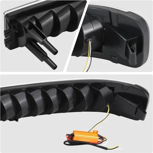 Vista 6 de DNA MOTORING Par de luces de señal de giro LED DRL de arranque secuencial para parachoques Compatible con Chevy GMC Express Savana 1500 03-14
