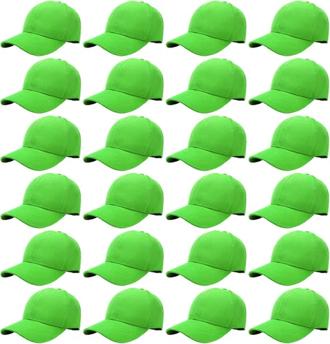 Vista 51 de Falari - 24/144 unidades de gorra de béisbol unisex, lisa y de tamaño ajustable, venta al por mayor Paquete de 144 verde militar