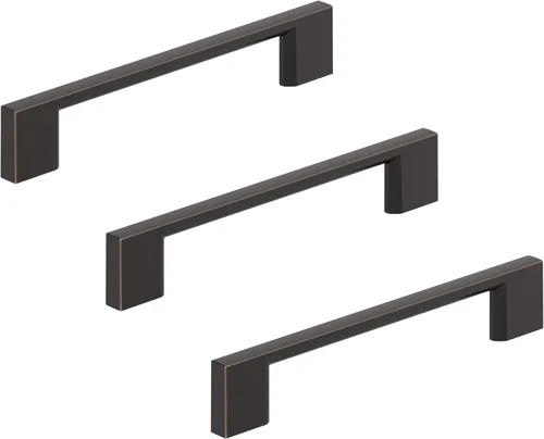 Vista 29 de Amerock 10BX37131CZ Tirador de gabinete Champán Bronce 3-3/4 pulgadas (96mm) de centro a centro Paquete de 10 unidades Cityscape Herrajes