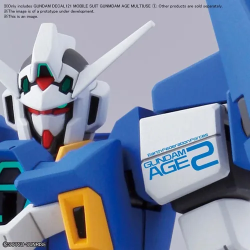 Vista 4 de Bandai Hobby - GD-121 Gundam AGE MS multiusos 1, calcomanías deslizantes de agua Bandai Spirits
