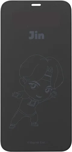 Vista 9 de iFace TinyTAN inspirado en BTS Protector de pantalla de vidrio templado de borde redondo diseñado para iPhone 12 Pro Max (Jung Kook)