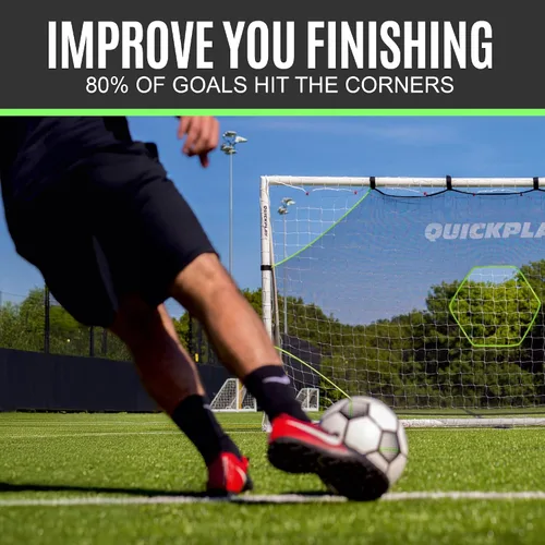 Vista 5 de QUICKPLAY Target Net Lite con 5 zonas de objetivo Practica disparos y precisión de pases Marco de portería de fútbol no incluido 5 target