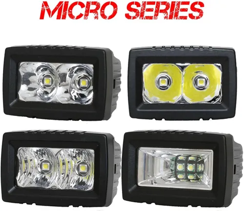 Vista 2 de Micro Series - Luces de conducción LED compactas todoterreno (inundación), color negro