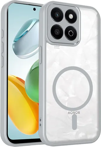 Vista 346 de Funda magnética transparente compatible con Xiaomi 17T, color negro 2 en 1 PC + TPU cubierta de teléfono a prueba de golpes, carcasa protectora