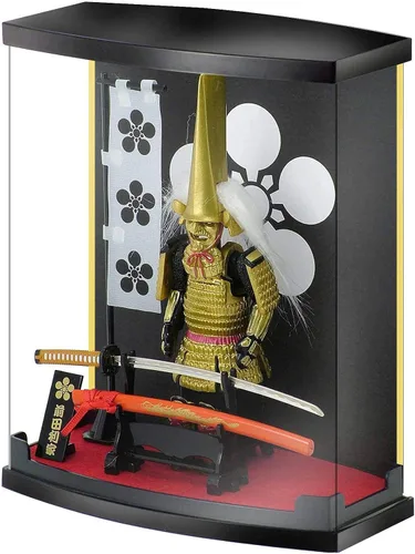 Vista 12 de MEISTER JAPAN Samurai Figura Naoe Kanetsugu Estatua de 8.3 pulgadas con vitrina 1:10 scale armor with iconic "Ai" love-crest helmet, miniature
