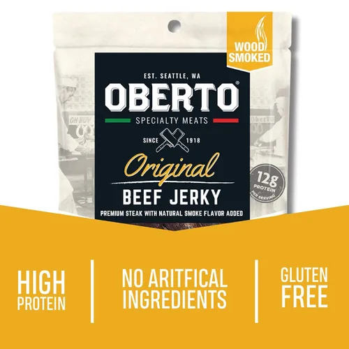 Vista 3 de Oberto Specialty Meats Original Beef Jerky, 2.7 onzas (paquete de 8)