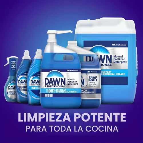 Vista 8 de Dawn Professional Detergente Jabón Lavavajillas Manual de Servicio Pesado para Ollas y Sartenes, 1 Galón (Caja de 2)